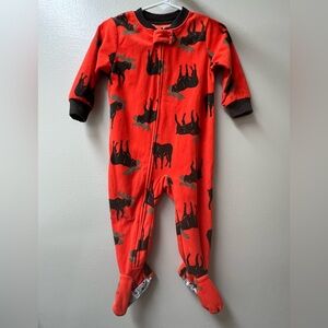 Carter’s Fleece Moose Footie Pajamas 12M